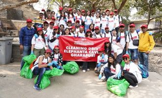 Cleaning Drive at Elephanta Caves